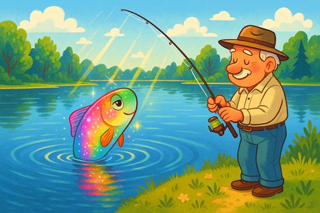 Fisherman‑and‑Fish Haiku 5-7-5&nbsp;Poem