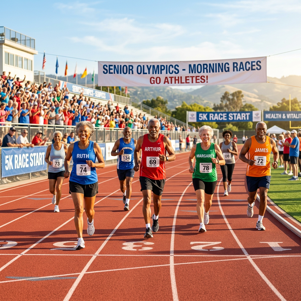 Senior Olympics – Morning Races; Go Athletes! 5K Race Start